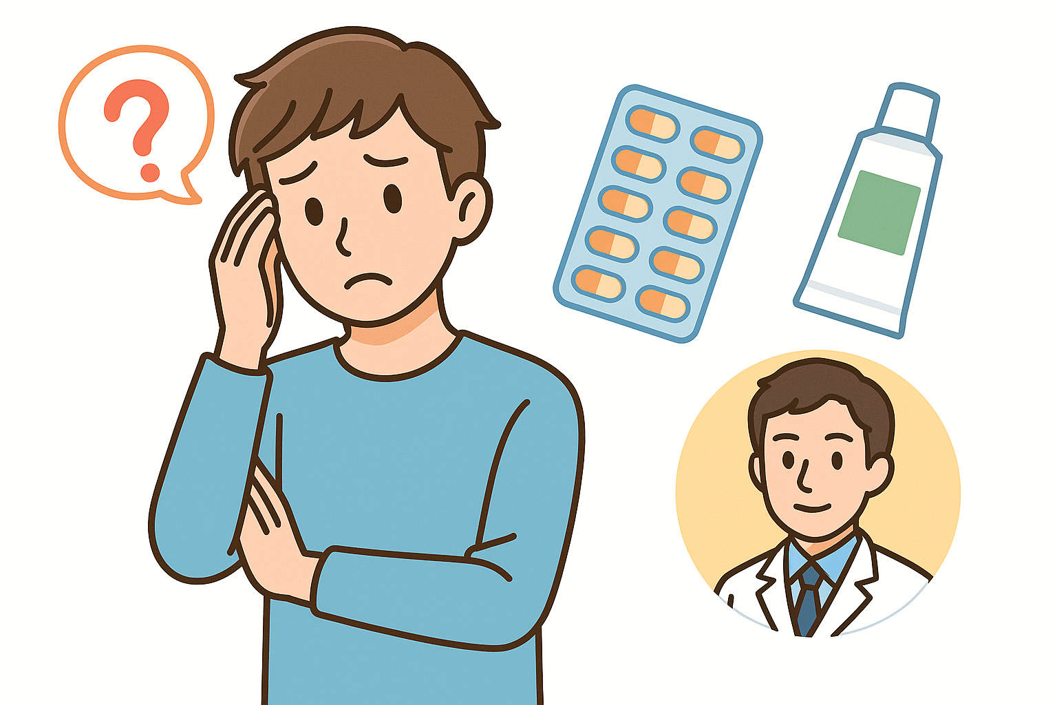 包皮炎の赤み・ヒリヒリを徹底解説｜自然に治るのか？市販薬おすすめ＆皮膚科受診のポイントまで